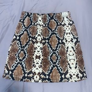 Snake print skirt